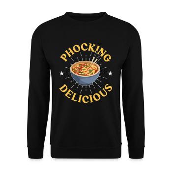 Phocking Délicieuse soupe de nouilles Pho asiatique Pho - Sweat-shirt Unisexe - noir - Devant - Alina (178cm) & Michal (187cm)