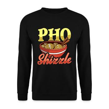 Pho Shizzle Asian Pho Noodle Soup - Unisex Sweatshirt - black - Front - Alina (178cm) & Michal (187cm)