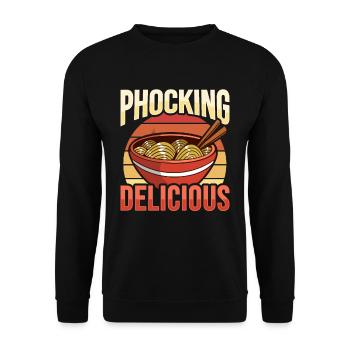 Phocking Délicieuse soupe de nouilles Pho asiatique Pho - Sweat-shirt Unisexe - noir - Devant - Alina (178cm) & Michal (187cm)