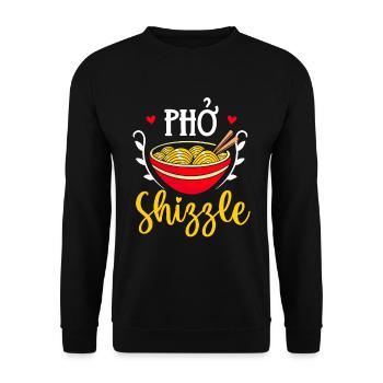 Pho Shizzle Asian Pho Noodle Soup - Unisex Sweatshirt - black - Front - Alina (178cm) & Michal (187cm)