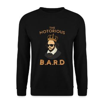 William Shakespeare Theater Party Design - Unisex Sweatshirt - black - Front - Alina (178cm) & Michal (187cm)