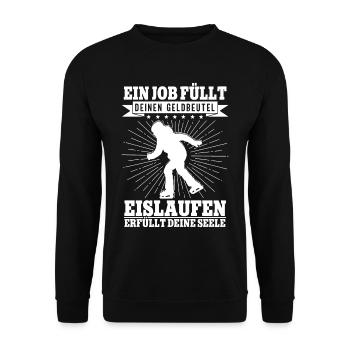 Eislaufen - Unisex Pullover - Schwarz - Vorne - Alina (178cm) & Michal (187cm)