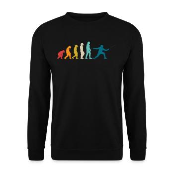 fencing - Unisex Sweatshirt - black - Front - Alina (178cm) & Michal (187cm)