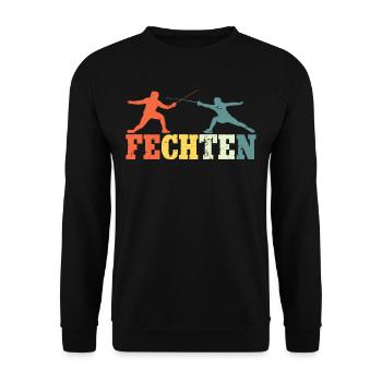 Fechten - Unisex Pullover - Schwarz - Vorne - Alina (178cm) & Michal (187cm)
