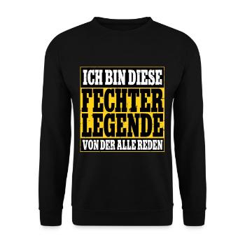 Fechten - Unisex Pullover - Schwarz - Vorne - Alina (178cm) & Michal (187cm)