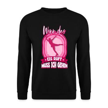 Eislaufen - Unisex Pullover - Schwarz - Vorne - Alina (178cm) & Michal (187cm)