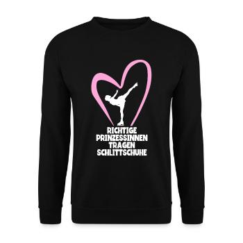 Eislaufen - Unisex Pullover - Schwarz - Vorne - Alina (178cm) & Michal (187cm)