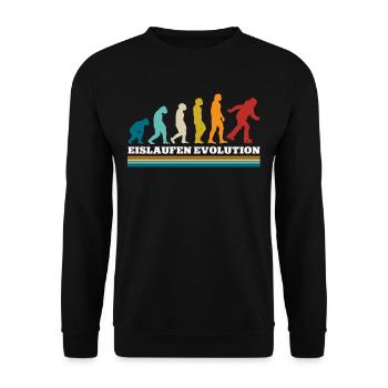 Eislaufen - Unisex Pullover - Schwarz - Vorne - Alina (178cm) & Michal (187cm)