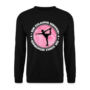 Eislaufen - Unisex Pullover - Schwarz - Vorne - Alina (178cm) & Michal (187cm)