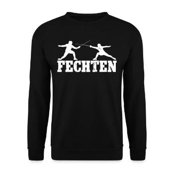 Fechten - Unisex Pullover - Schwarz - Vorne - Alina (178cm) & Michal (187cm)