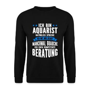 Aquarianer - Unisex Pullover - Schwarz - Vorne - Alina (178cm) & Michal (187cm)