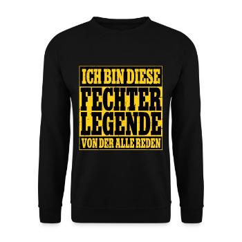 Fechten - Unisex Pullover - Schwarz - Vorne - Alina (178cm) & Michal (187cm)