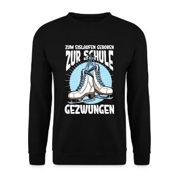 Eislaufen - Unisex Pullover - Schwarz - Vorne - Alina (178cm) & Michal (187cm)