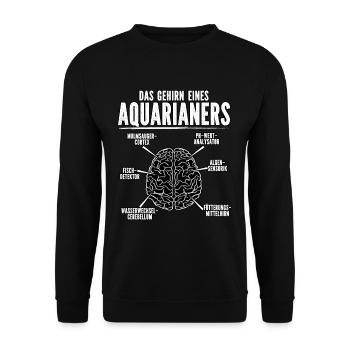 Aquarianer - Unisex Pullover - Schwarz - Vorne - Alina (178cm) & Michal (187cm)
