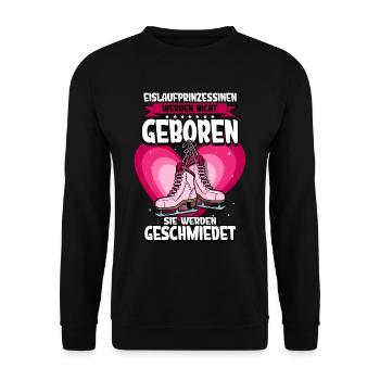 Eislaufen - Unisex Pullover - Schwarz - Vorne - Alina (178cm) & Michal (187cm)