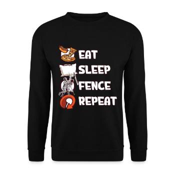 fencing - Unisex Sweatshirt - black - Front - Alina (178cm) & Michal (187cm)