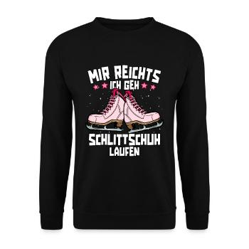 Eislaufen - Unisex Pullover - Schwarz - Vorne - Alina (178cm) & Michal (187cm)