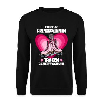 Eislaufen - Unisex Pullover - Schwarz - Vorne - Alina (178cm) & Michal (187cm)