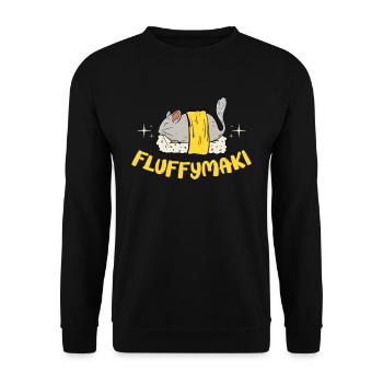Design Fluffymaki pour un chinchilla - Sweat-shirt Unisexe - noir - Devant - Alina (178cm) & Michal (187cm)