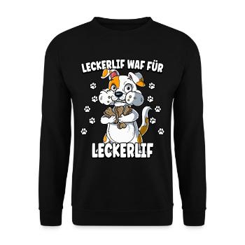 Hunde Spruch Lustig - Unisex Pullover - Schwarz - Vorne - Alina (178cm) & Michal (187cm)