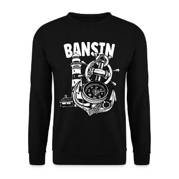 Bansin - Unisex Sweatshirt - black - Front - Alina (178cm) & Michal (187cm)