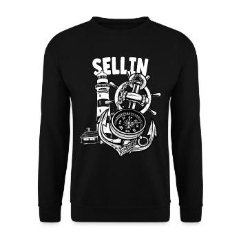 Sellin - Unisex Sweatshirt - black - Front - Alina (178cm) & Michal (187cm)