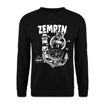 Zempin - Sweat-shirt Unisexe - noir - Devant - Alina (178cm) & Michal (187cm)