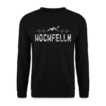 Skiing Ski Hochfelln - Unisex Sweatshirt - black - Front - Alina (178cm) & Michal (187cm)