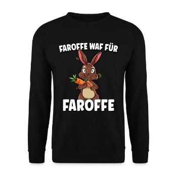 Hase Karotte - Unisex Pullover - Schwarz - Vorne - Alina (178cm) & Michal (187cm)