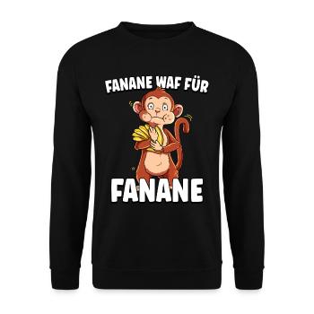 Affe Banane - Unisex Pullover - Schwarz - Vorne - Alina (178cm) & Michal (187cm)