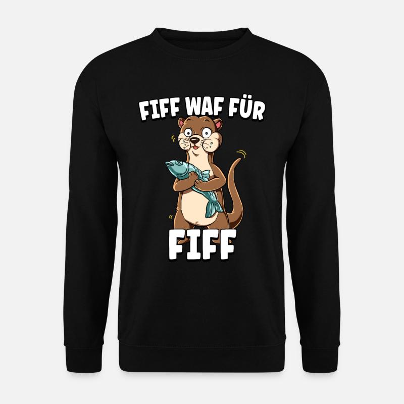 Otter Fisch - Unisex Pullover - Schwarz