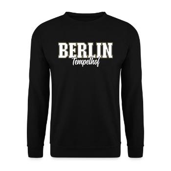 Berlin Tempelhof - Unisex Pullover - Schwarz - Vorne - Alina (178cm) & Michal (187cm)