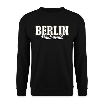 Berlin Plänterwald - Unisex Pullover - Schwarz - Vorne - Alina (178cm) & Michal (187cm)