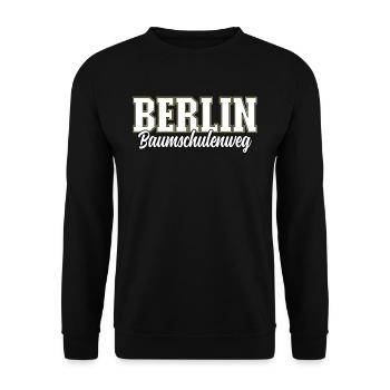 Berlin Baumschulenweg - Unisex Pullover - Schwarz - Vorne - Alina (178cm) & Michal (187cm)