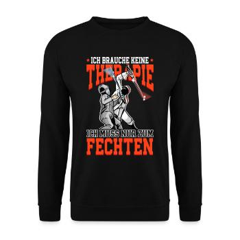 Fechten - Unisex Pullover - Schwarz - Vorne - Alina (178cm) & Michal (187cm)