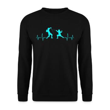 Fencing - Unisex Sweatshirt - black - Front - Alina (178cm) & Michal (187cm)