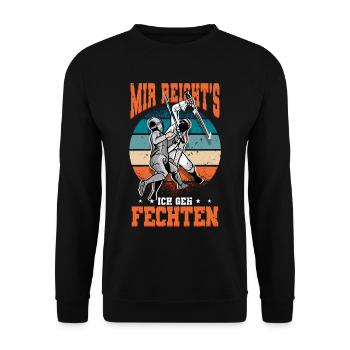 Fechten - Unisex Pullover - Schwarz - Vorne - Alina (178cm) & Michal (187cm)