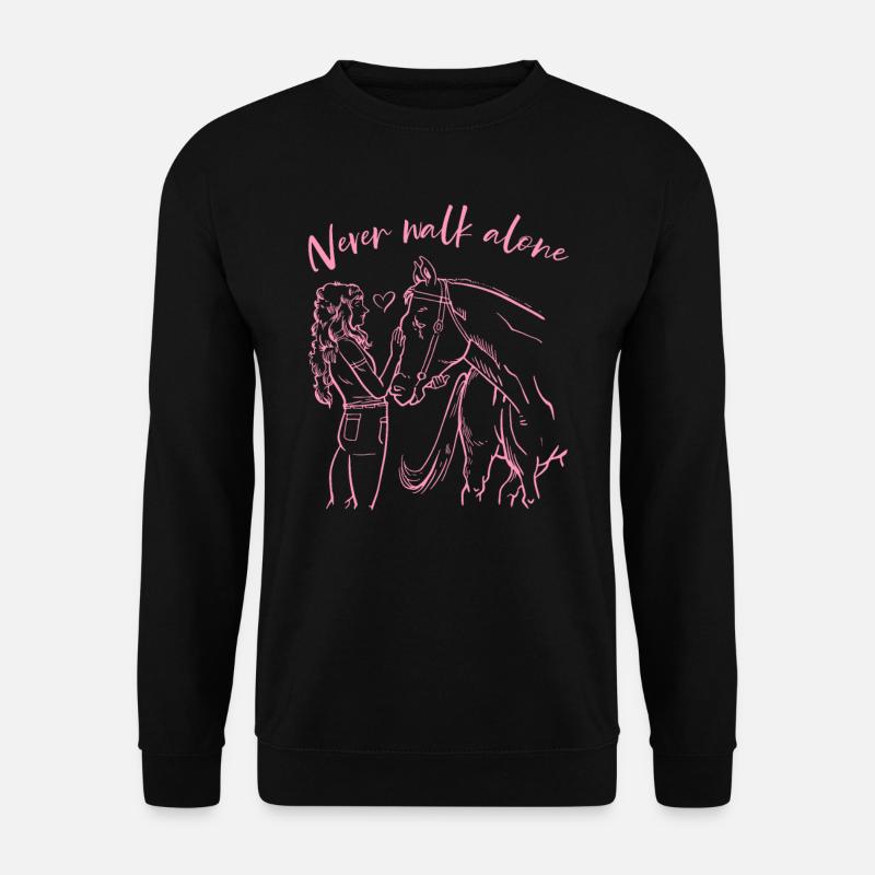 Never Walk Alone Pferde - Unisex Pullover - Schwarz