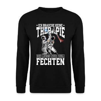 Fechten - Unisex Pullover - Schwarz - Vorne - Alina (178cm) & Michal (187cm)