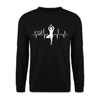 Yoga - Sweat-shirt Unisexe - noir - Devant - Alina (178cm) & Michal (187cm)