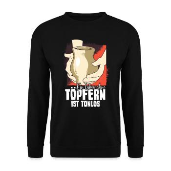 Töpfern - Unisex Pullover - Schwarz - Vorne - Alina (178cm) & Michal (187cm)