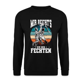 Fechten - Unisex Pullover - Schwarz - Vorne - Alina (178cm) & Michal (187cm)