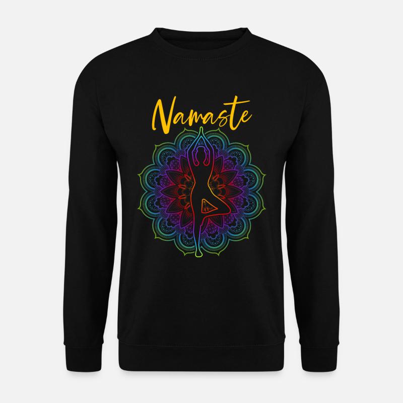 Yoga Namaste - Unisex Pullover - Schwarz