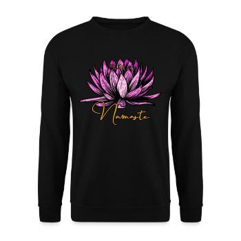 Yoga Namaste - Unisex Pullover - Schwarz - Vorne - Alina (178cm) & Michal (187cm)