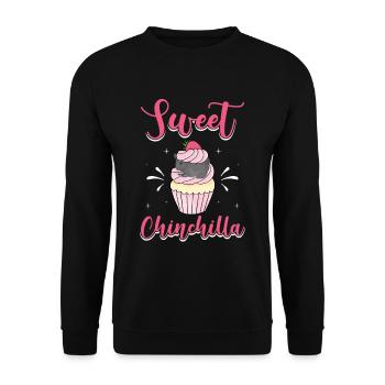 Dessert lovers and chinchilla lovers design - Unisex Sweatshirt - black - Front - Alina (178cm) & Michal (187cm)