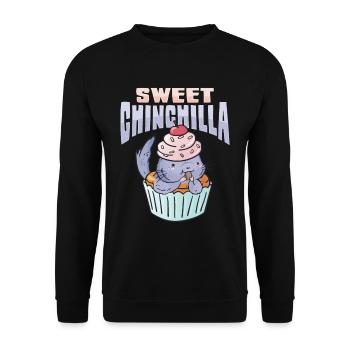 Dessert lovers and chinchilla lovers design - Unisex Sweatshirt - black - Front - Alina (178cm) & Michal (187cm)