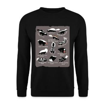 Skunk - Unisex Sweatshirt - black - Front - Alina (178cm) & Michal (187cm)