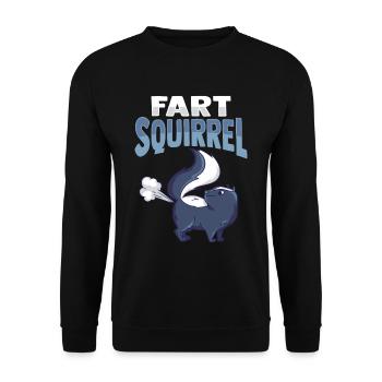 Fart Squirrel Costume Skunk Pet Owner - Unisex Sweatshirt - black - Front - Alina (178cm) & Michal (187cm)