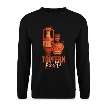 Töpfern - Unisex Pullover - Schwarz - Vorne - Alina (178cm) & Michal (187cm)