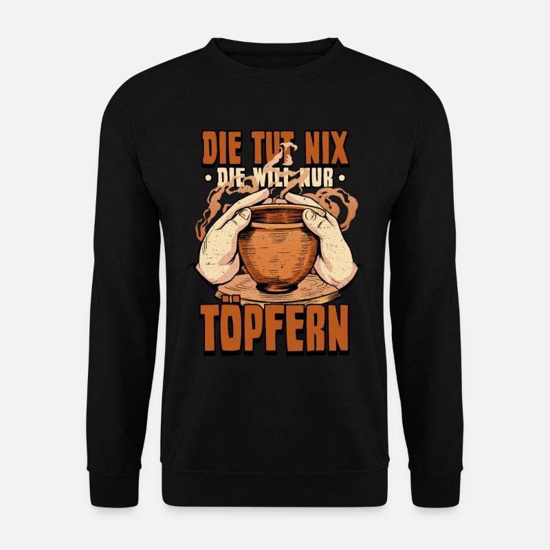 Töpfern - Unisex Pullover - Schwarz